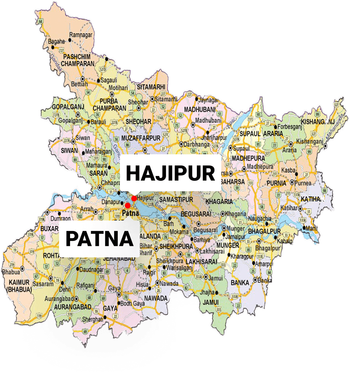 Bihar Map